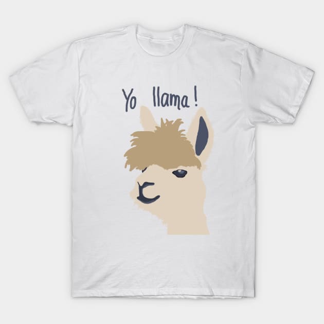 Yo llama! Llama greetings illustration T-Shirt by kittyvdheuvel